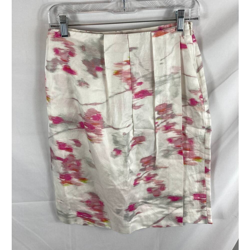 Banana Republic Pleated Silk Blend Skirt Size 0